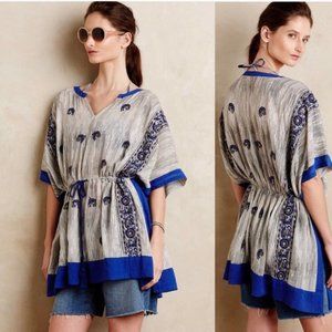 Floreat Anthro Embroidered Beaded Tunic